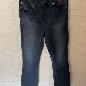 Madewell Women's Dark Gray/black Straight Leg Jeans